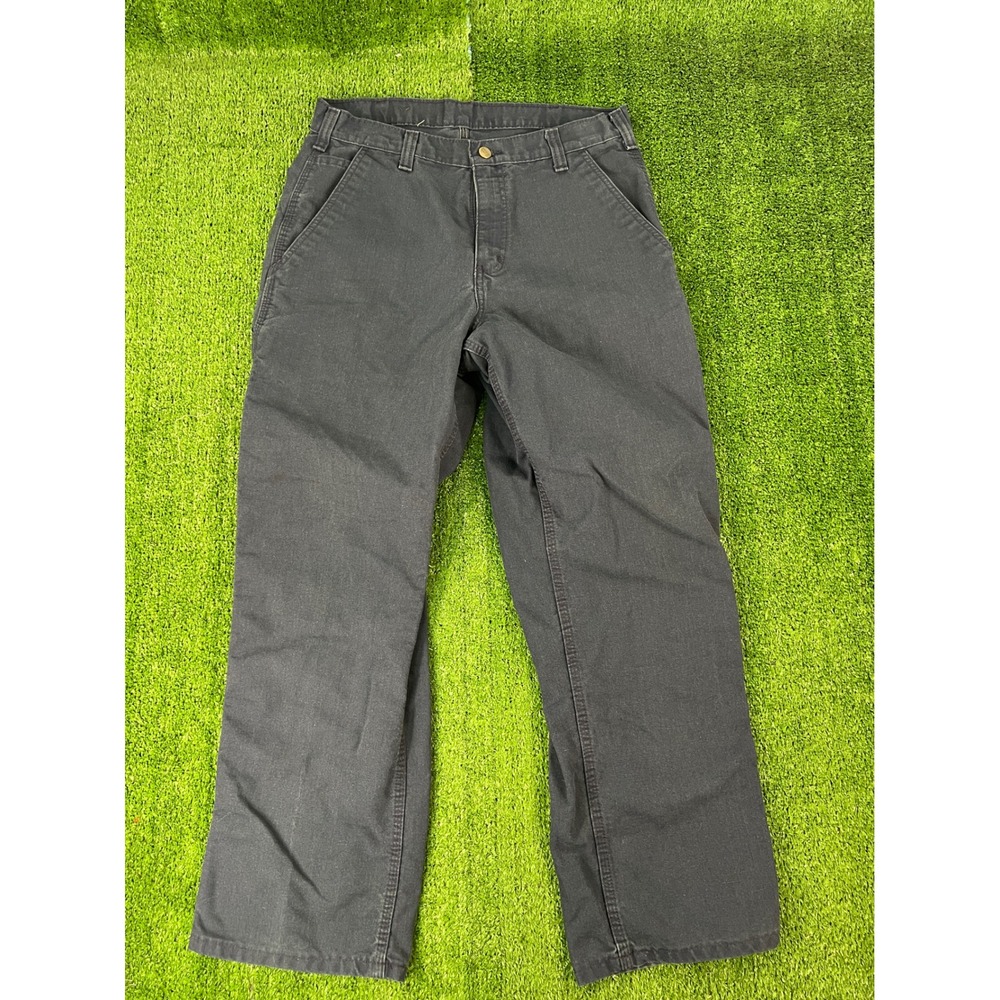 Carhartt Mens 32x30 Navy Blue Dungaree Fit Utility Work Carpenter Pants 383-20